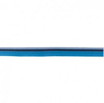 Paspelband - dreifarbig - blau/dunkelblau/hellblau - 18 mm
